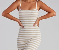 Earn Your Stripes Sweater Midi Dress