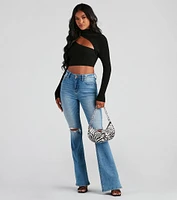 Bold Beauty Ribbed Cutout Crop Top