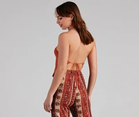 Summer Awaits Halter Crop Top