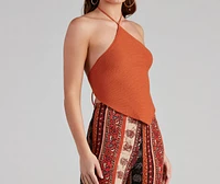 Summer Awaits Halter Crop Top