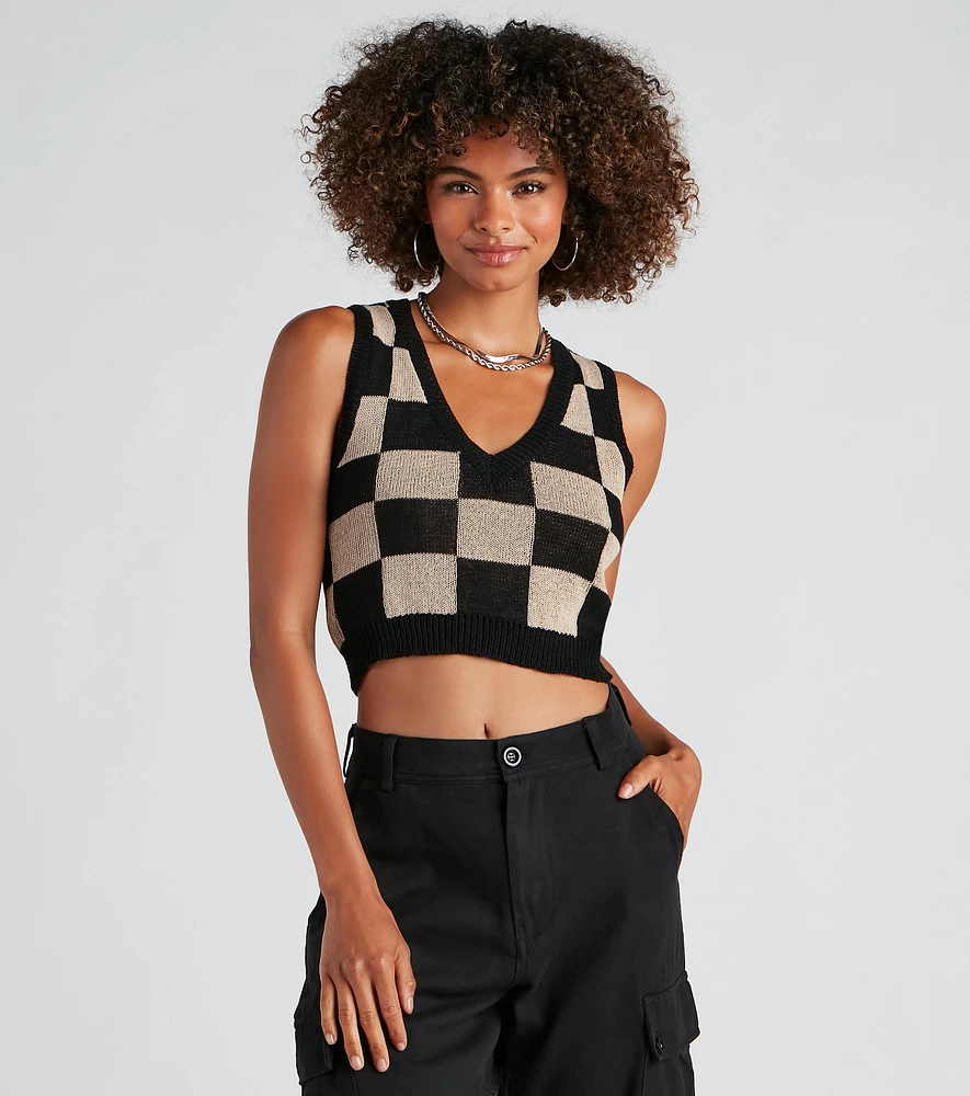 Object Of Style Checkered Vest