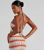 Summer Daze Halter Sweater Dress