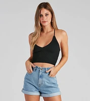 Limelight Lace Up Knit Top