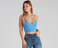 Limelight Lace Up Knit Top