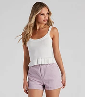 Perfectly Ripe Peplum Tank Top