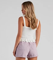 Perfectly Ripe Peplum Tank Top