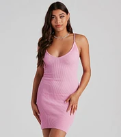 Basic Glam Lattice Short Dress