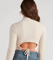 Spine Chilling Eyelash Knit Sweater