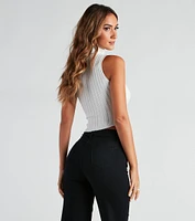 Simple Staple Turtleneck Crop Top