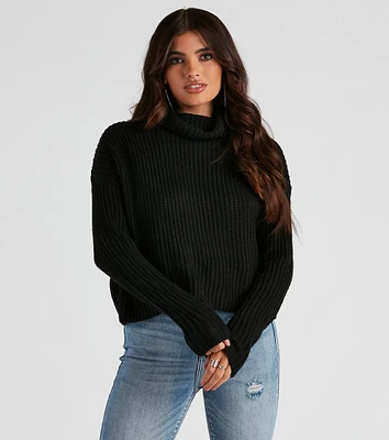 Autumn Air Turtleneck Knit Sweater