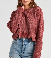 Seasonal Treat Chenille Crop Sweater