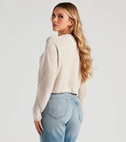 Seasonal Treat Chenille Crop Sweater