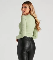Oh Snap Button Henley Bodysuit