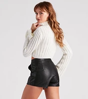 Quite A Bell Sleeve Crop Sweater