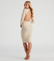 Flirty Fall Cable Knit Dress