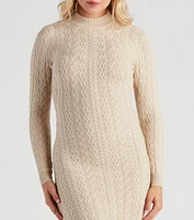 Flirty Fall Cable Knit Dress