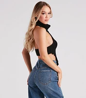 Feisty Lady Turtleneck Sweater Top