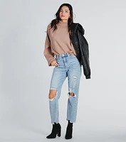 Only Cozy Vibes Turtleneck Cropped Sweater