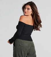 Trendy Upgrade Off-The-Shoulder Crop Top
