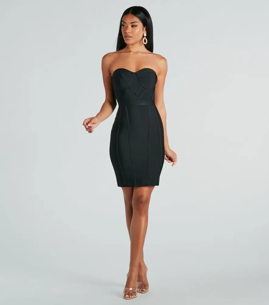 Curve-Loving Chic Corset Mini Dress