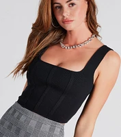 Looking Snatched Cropped Corset Tank
