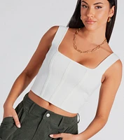 Looking Snatched Cropped Corset Tank