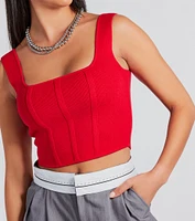 Looking Snatched Cropped Corset Tank