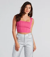 Looking Snatched Cropped Corset Tank