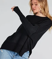 Good Vibes Oversized Pullover Sweater