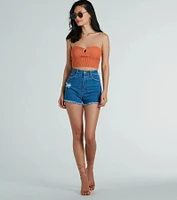Elevated Trend Ribbed Knit Tube Crop Top