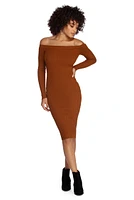 Spiced Up Knit Midi Dress