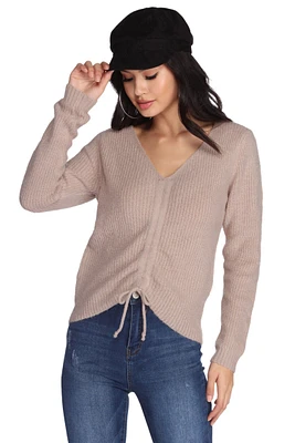 All About Knit Fuzzy Sweater