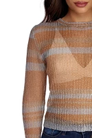 Metallic Moment Striped Sweater
