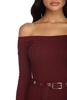 Stay Fab Belted Midi Dress