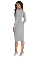 Belted Button Up Midi Dress