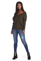 Perfectly Balanced Pullover Knit Sweater