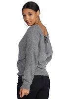 Unnecessary Ties Faux Wrap Sweater