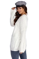 Bat Those Lashes Lace Up Sweater