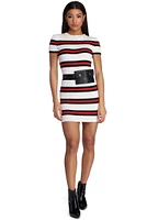 Stripe It Right Sweater Dress