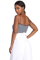 Nautical Babe Striped Crop Top