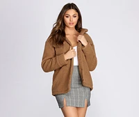 Faux Fur Teddy Trucker Jacket