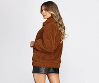 On It Over-sized Teddy Jacket