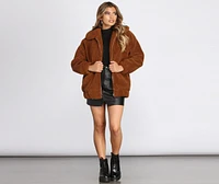 On It Over-sized Teddy Jacket