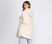 Super Soft Faux Fur Knit Sweater Jacket