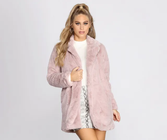 Keep It Cozy Faux Fur-Lined Denim Jacket