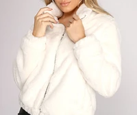 Faux-Ever Chic Bomber Jacket