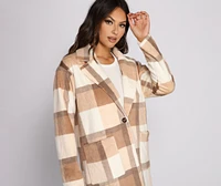 Plaid Perfection Long Coat