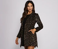 Classic And Chic Leopard Print Coat