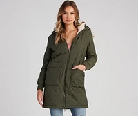 Serious Chills Quilted Puffer Wubby Jacket