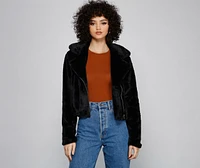 Rebel Chic Faux Fur Moto Jacket